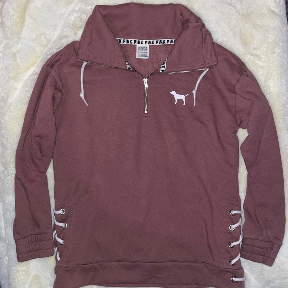 PINK quarter zip sweatshirt